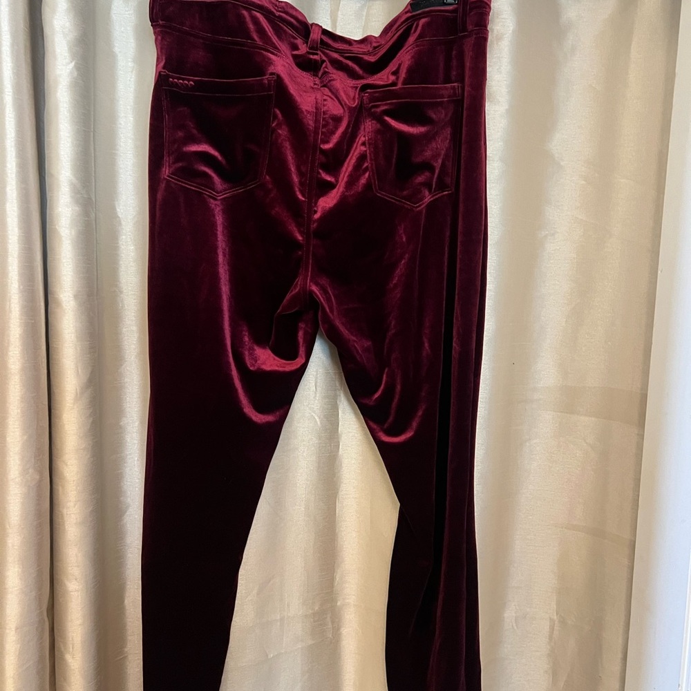 Blank NYC Velvet Maroon Trousers - Picture 3 of 8
